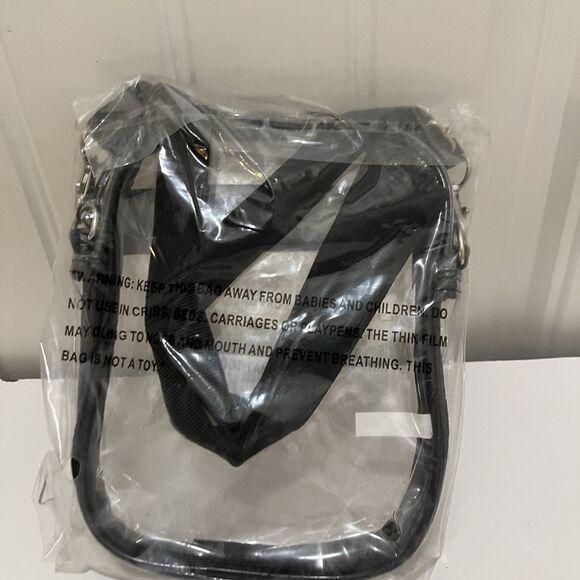 Womens Clear Crossbody Bag Stadium Sports Concert Purse 7X6" Adjustable Strap - Picture 4 of 6